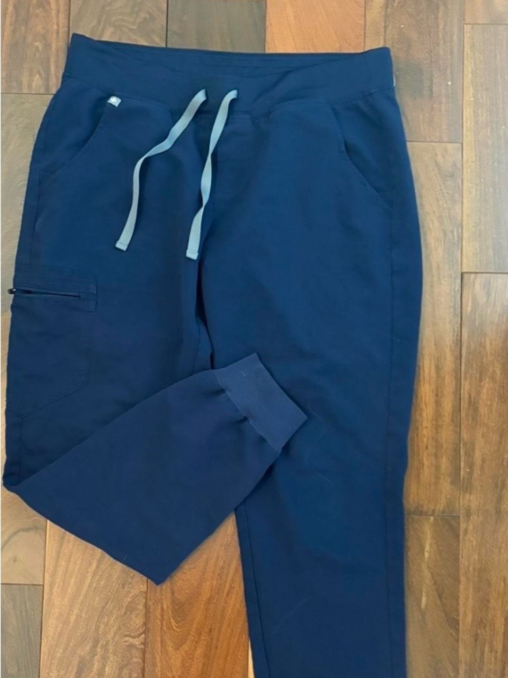 FIGS navy jogger blue scrub pants  Drawstring